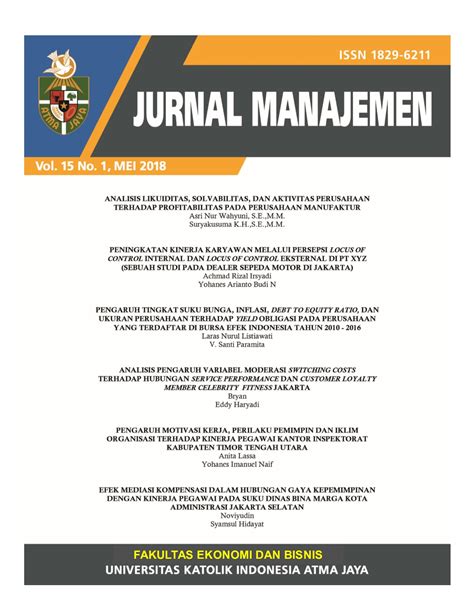 ‪Jurnal Organisasi dan Manajemen‬